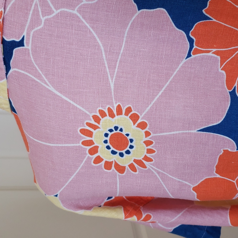 RAILS MacKinley Top Flower Power Pink Yellow Orange Blue Linen - Picture 11 of 17